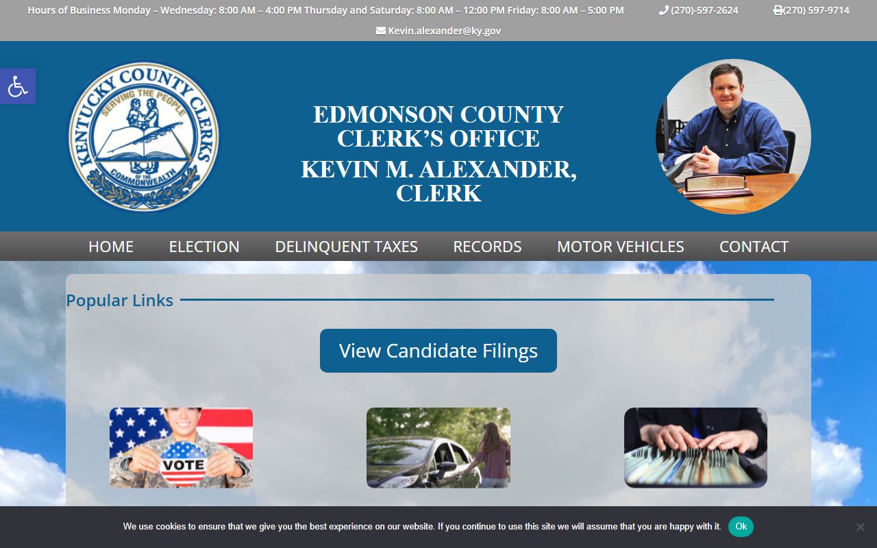 Edmonson County clerk records legal records and marriage services