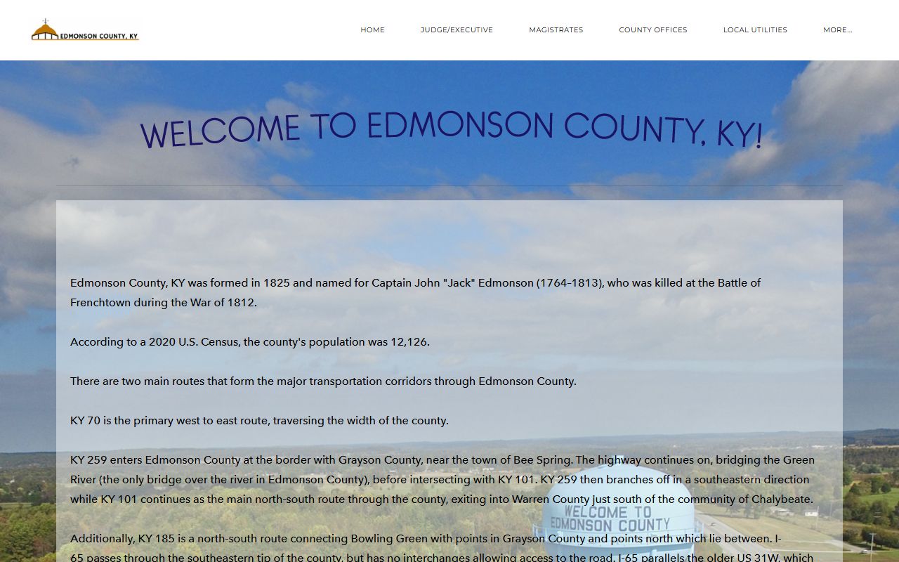 Edmonson County court records local history and county context